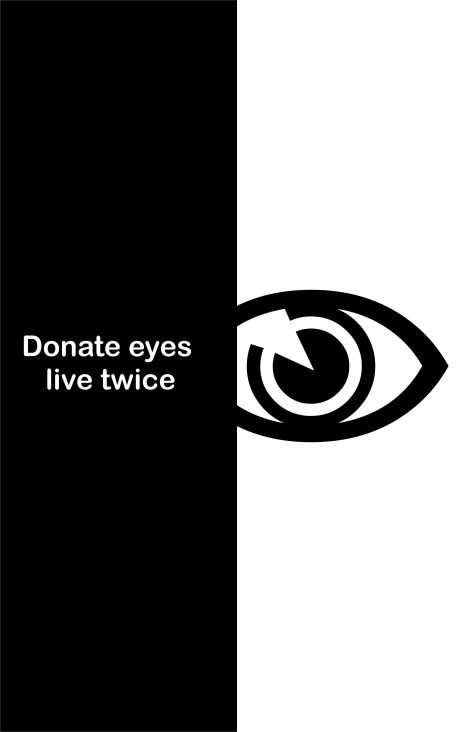 Donate eyes live twice poster